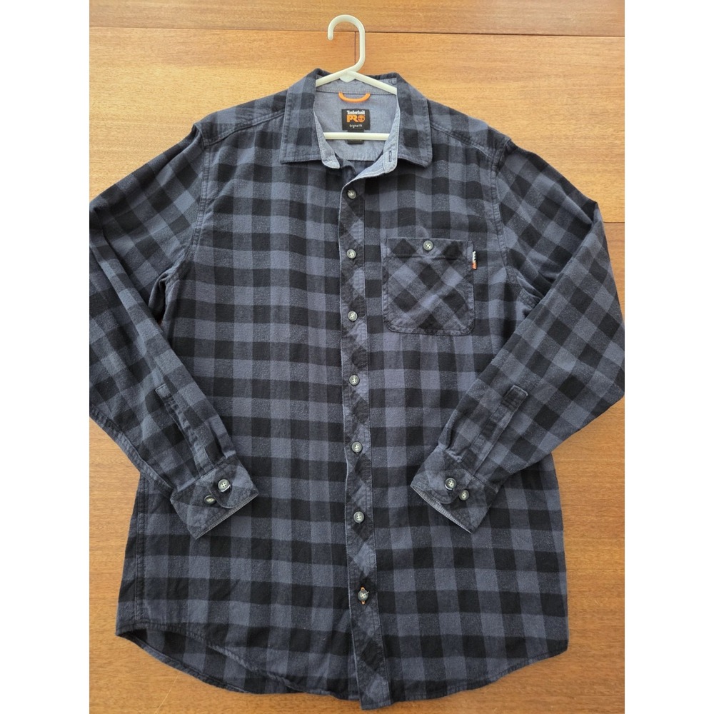 Timberland Pro Flannel Shirt Men's LT‎ Plaid Blue